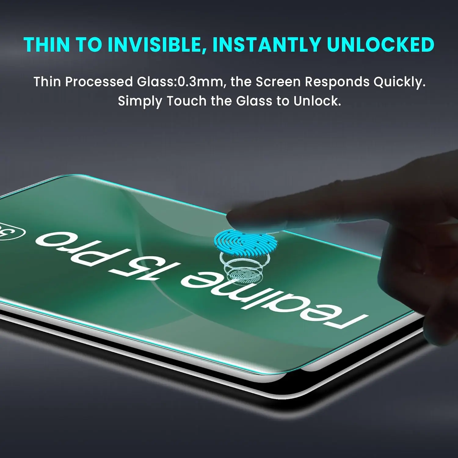 Picture of Realme 15 5G (A+ GRADE) Premium UV Tempered Glass Screen Protector Curved with Liquid Glue and UV Light -Transparent Clear