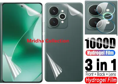 Picture of 3in1 Protector Combo Pack for Realme 15 Pro 5G (Front Hydrogel Screen Protector Poly+Back Hydrogel Poly Protector+Camera Lens Protector)