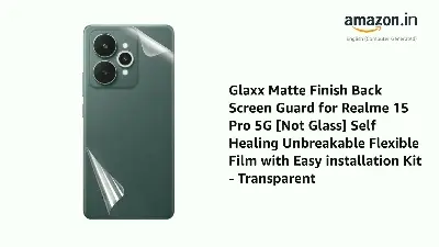 Picture of 2in1 Back Protector Combo Pack for Realme 15 Pro 5G (Back Hydrogel Poly Protector+Camera Lens Protector)