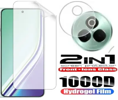 Picture of 2in1 Protector Combo Pack for Realme P3 Pro 5G (Front Hydrogel Screen Protector Poly+Camera Lens Protector)