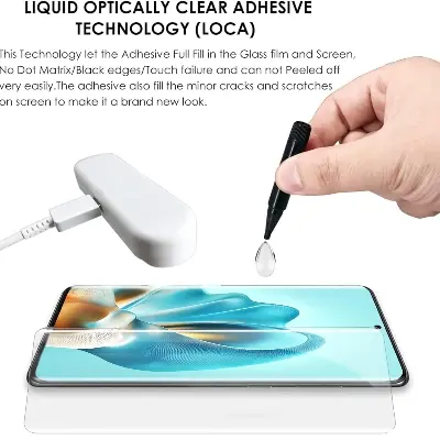 Picture of 2in1 Protector Combo Pack for Realme P3 Pro 5G (A+ GRADE) UV Glass Screen Protector + Camera Protector Lens