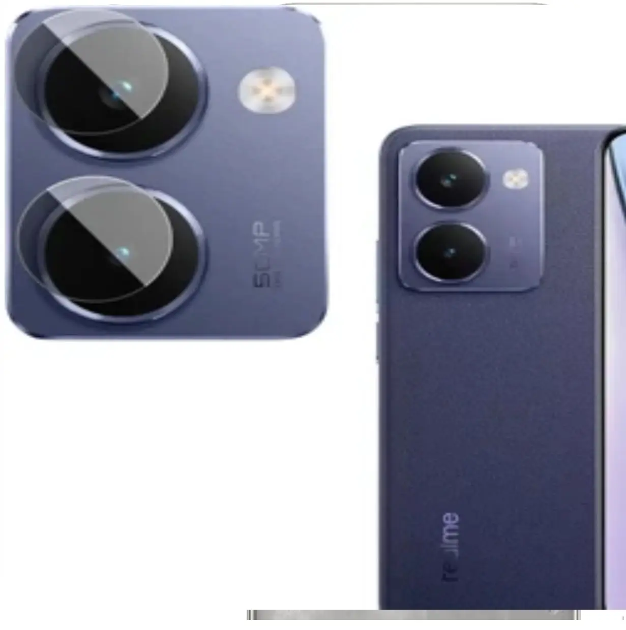 Picture of 2in1 Protector Combo Pack for Realme P3 Ultra 5G (Front Hydrogel Screen Protector Poly+Camera Lens Protector)