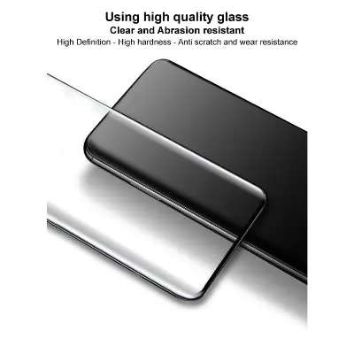 Picture of Realme P3 Ultra 5G Full Glue 9D Curved Tempered Glass Screen Protector Edge to Edge Fit Protection Tempered Glass (Black)