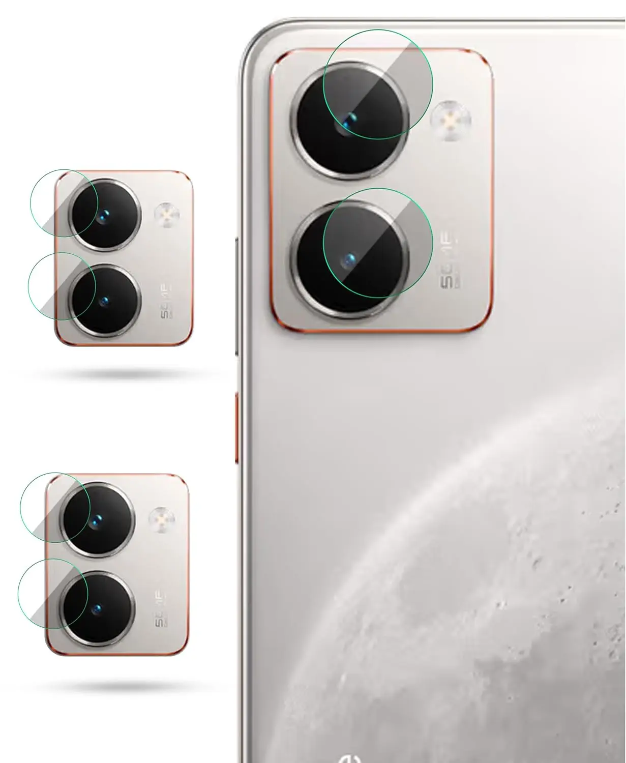 Picture of Realme P3 Ultra 5G Back Camera Lens Screen Protector Rear Camera Lens Screen Protector,Upgraded HD,Clear Scratch Resistant(Nano Poly)