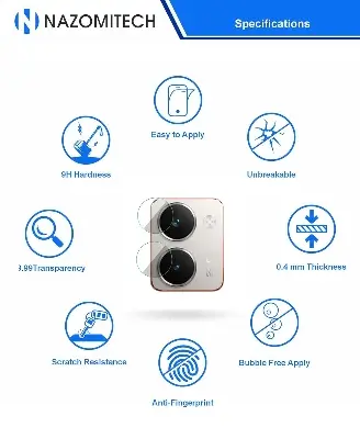 Picture of Realme P3 Ultra 5G Back Camera Lens Screen Protector Rear Camera Lens Screen Protector,Upgraded HD,Clear Scratch Resistant(Nano Poly)