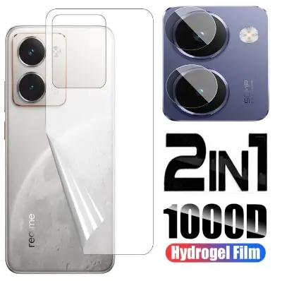 Picture of 2in1 Back Protector Combo Pack for Realme P3 Ultra 5G (Back Hydrogel Poly Protector+Camera Lens Protector)