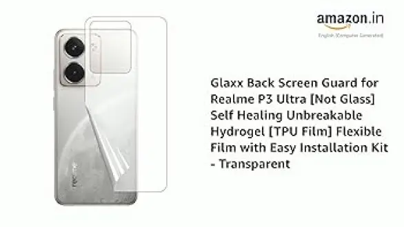 Picture of 2in1 Back Protector Combo Pack for Realme P3 Ultra 5G (Back Hydrogel Poly Protector+Camera Lens Protector)