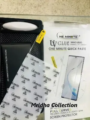 Picture of Realme P3 Ultra 5G (A+ GRADE) Premium UV Tempered Glass Screen Protector Curved with Liquid Glue and UV Light -Transparent Clear