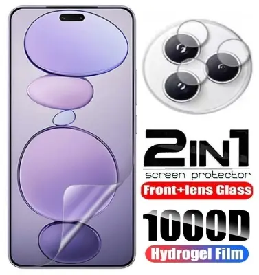 Picture of 2in1 Protector Combo Pack for Xiaomi Civi 5 Pro (Front Hydrogel Screen Protector Poly+Camera Lens Protector)