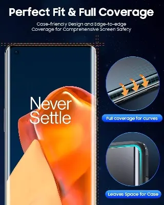 Picture of Tecno Pova Slim (A+ GRADE) Premium UV Tempered Glass Screen Protector Curved with Liquid Glue and UV Light -Transparent Clear