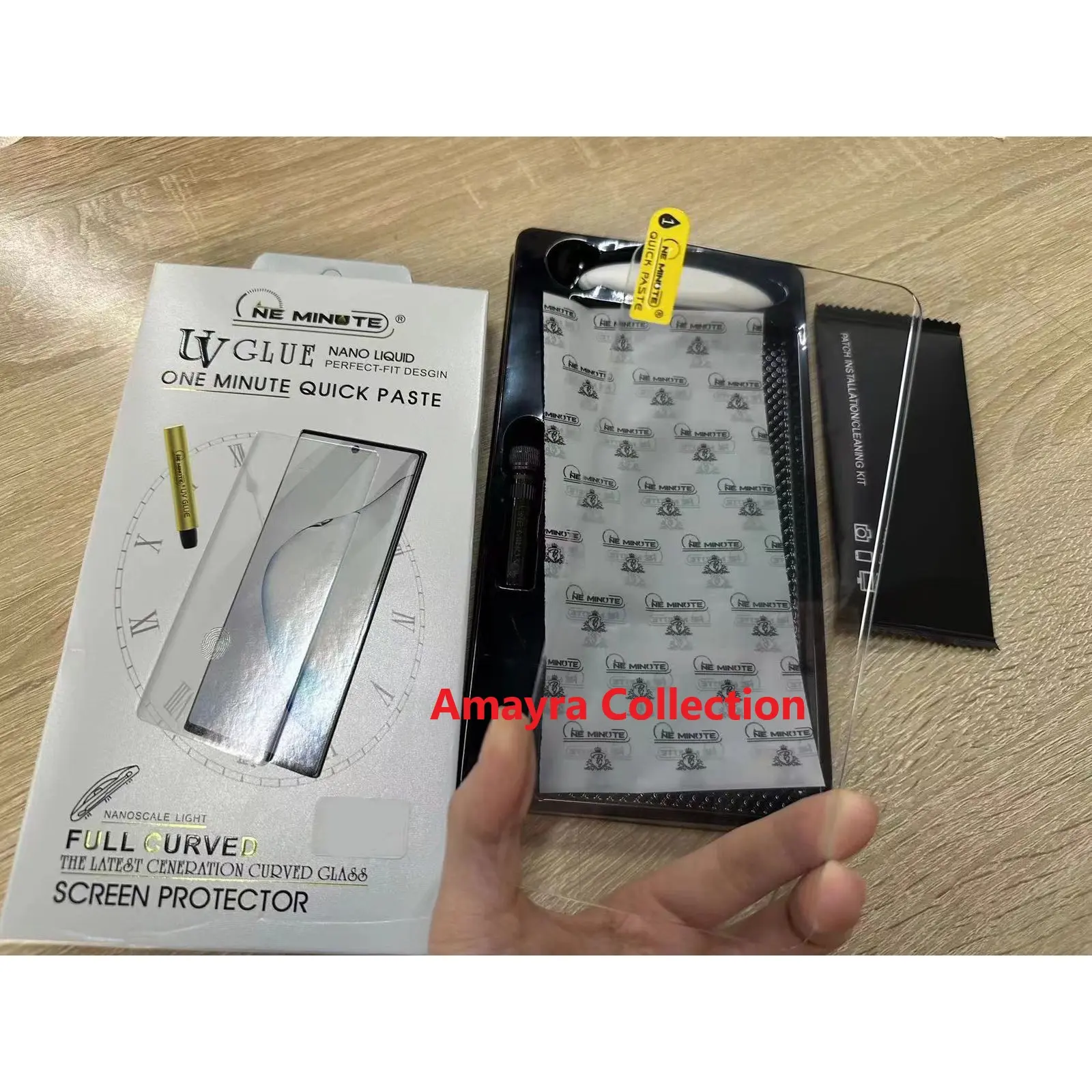 Picture of Xiaomi Redmi Note 15 5G (A+ GRADE) Premium UV Tempered Glass Screen Protector Curved with Liquid Glue and UV Light -Transparent Clear