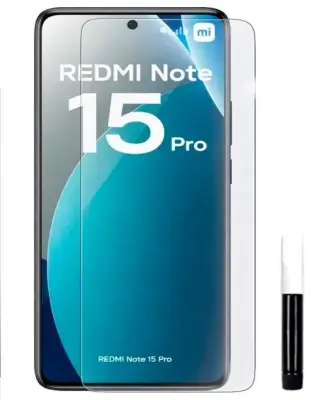 Picture of Xiaomi Redmi Note 15 Pro (A+ GRADE) Premium UV Tempered Glass Screen Protector Curved with Liquid Glue and UV Light -Transparent Clear