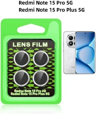Picture of Xiaomi Redmi Note 15 Pro Aluminum Alloy Camera Ring Tempered Glass Lens Protective Cover