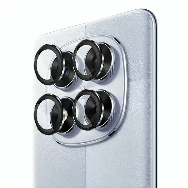 Picture of Xiaomi Redmi Note 15 Pro+ / Xiaomi Redmi Note 15 Pro Plus Aluminum Alloy Camera Ring Tempered Glass Lens Protective Cover
