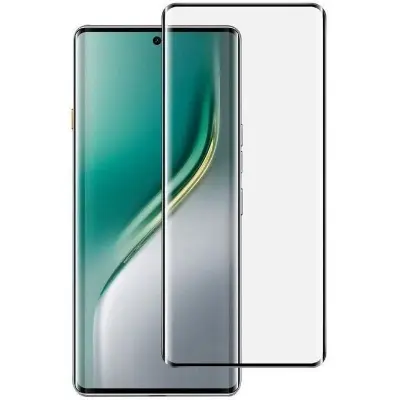 Picture of itel Super 26 Ultra Full Glue 9D Curved Tempered Glass Screen Protector Edge to Edge Fit Protection Tempered Glass (Black)