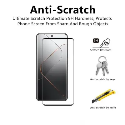 Picture of itel Super 26 Ultra Full Glue 9D Curved Tempered Glass Screen Protector Edge to Edge Fit Protection Tempered Glass (Black)