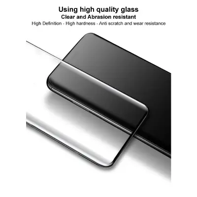Picture of itel Super 26 Ultra Full Glue 9D Curved Tempered Glass Screen Protector Edge to Edge Fit Protection Tempered Glass (Black)
