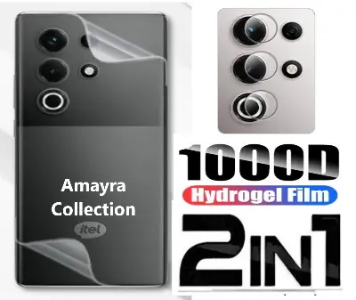 Picture of 2in1 Back Protector Combo Pack for itel Super 26 Ultra (Back Hydrogel Poly Protector + Camera Lens Protector)