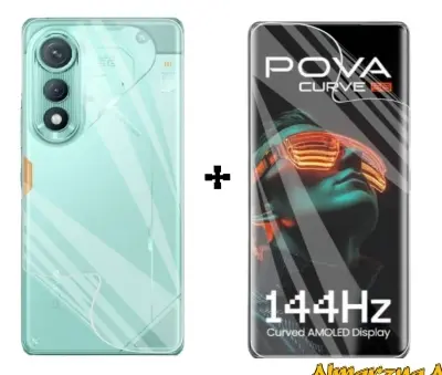 Picture of 2in1 Protector Combo Pack for Tecno Pova Curve (Front Hydrogel Protector Poly+Back Hydrogel Protector Poly)