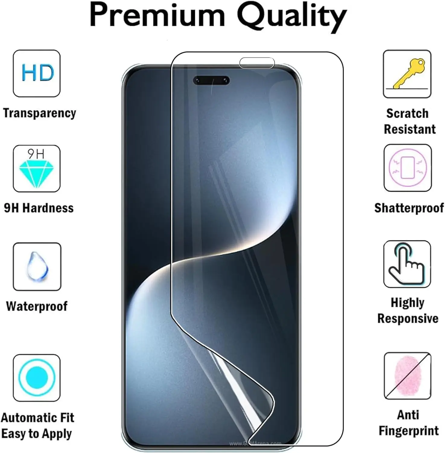 Picture of Honor Magic8 Pro (4 Layers) TPU Hydrogel Machine Cutting Screen Protector Film High Definition (Front Poly)