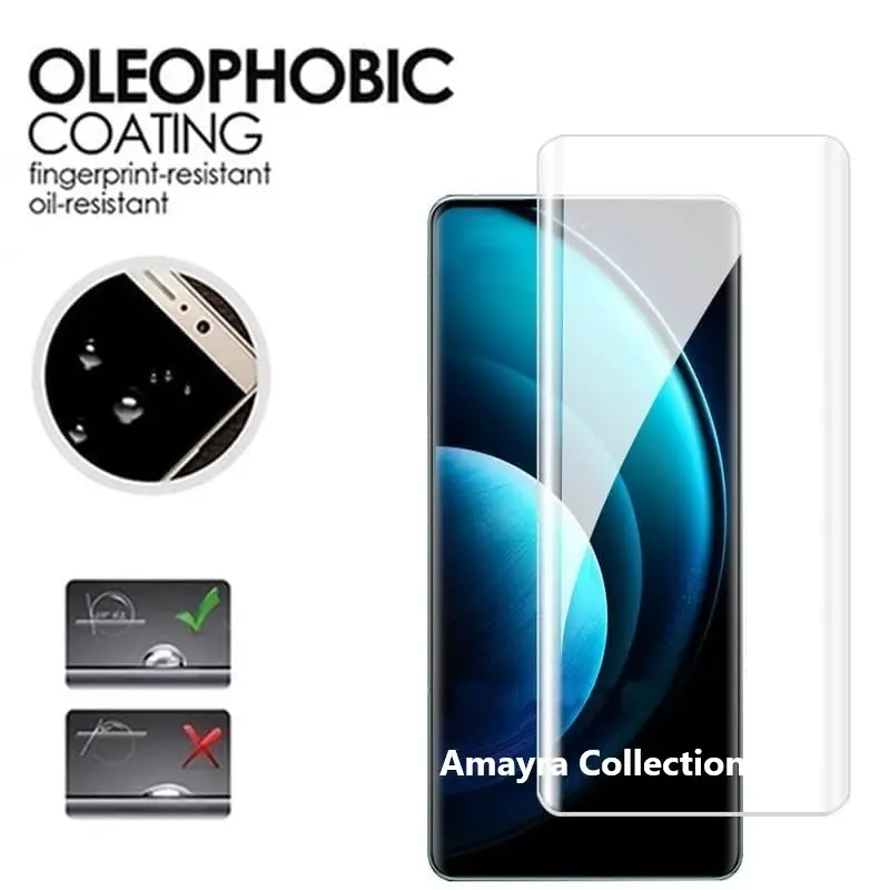 Picture of vivo X200 Pro (A+ GRADE) Premium UV Tempered Glass Screen Protector Curved with Liquid Glue and UV Light -Transparent Clear