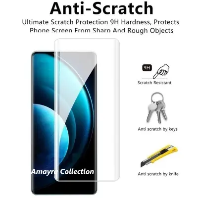 Picture of vivo X200 (A+ GRADE) Premium UV Tempered Glass Screen Protector Curved with Liquid Glue and UV Light -Transparent Clear