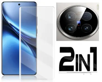 Picture of 2in1 Protector Combo Pack for vivo X200 Pro (A+ GRADE) UV Glass Screen Protector + Camera Protector Lens