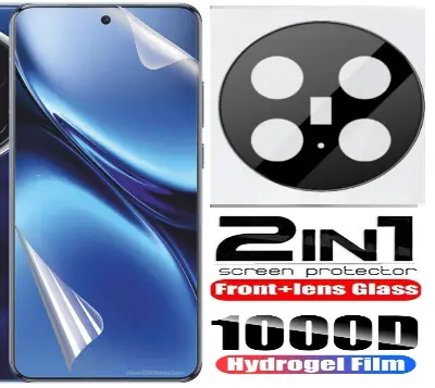 Picture of 2in1 Protector Combo Pack for vivo X200 Pro (Front Hydrogel Screen Protector Poly + 3D Camera Lens Protector Glass)