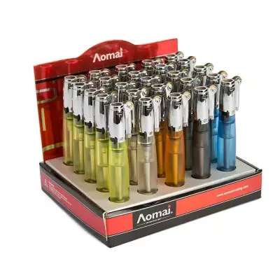 Picture of Aomai Magic Blue Flame Grinding Wheel Lighter Metal Butane Flint Gas Lighter