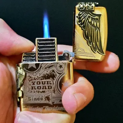 Picture of 3D Harley Davidson Look Windproof Zippo Style Gas Lighter