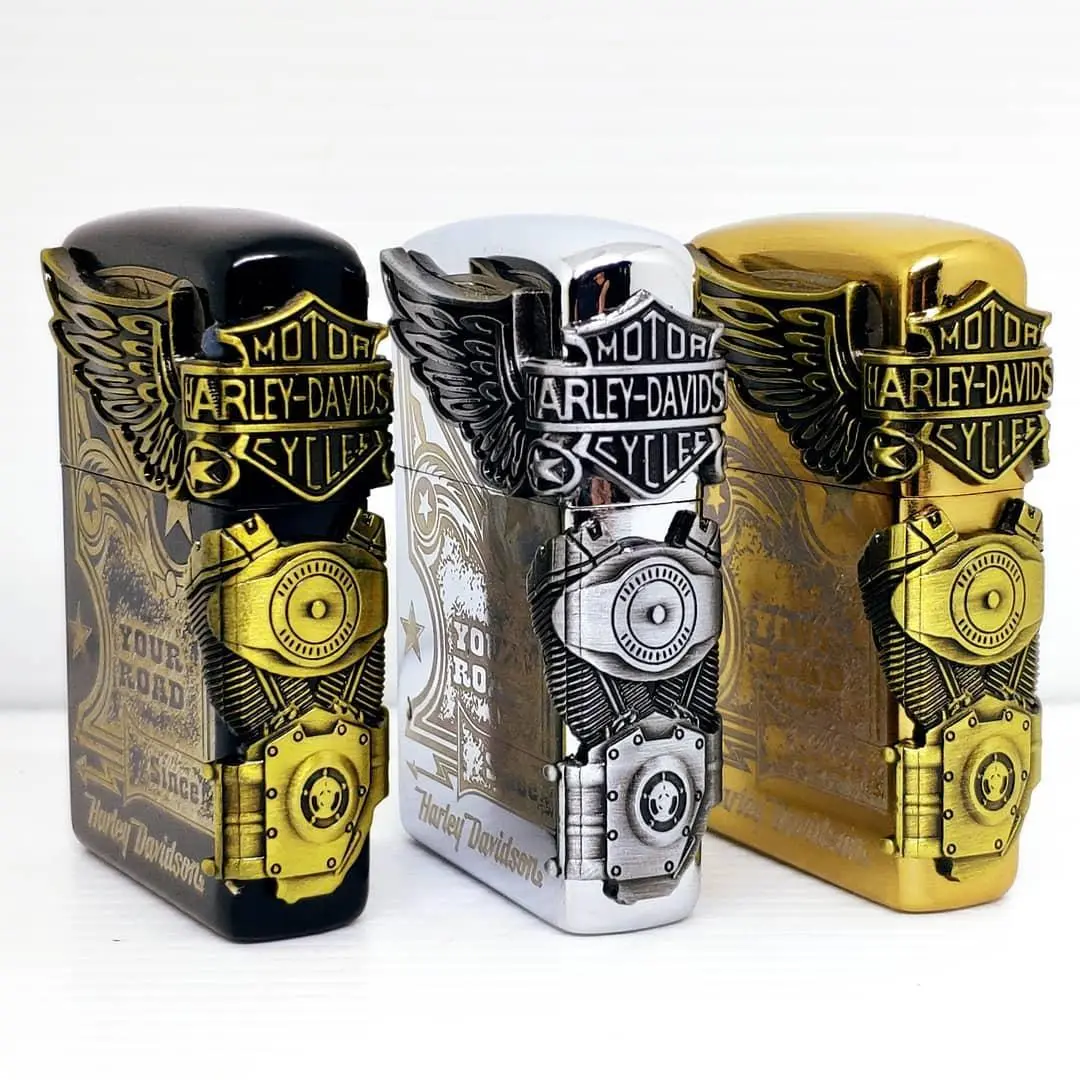 Picture of 3D Harley Davidson Look Windproof Zippo Style Gas Lighter