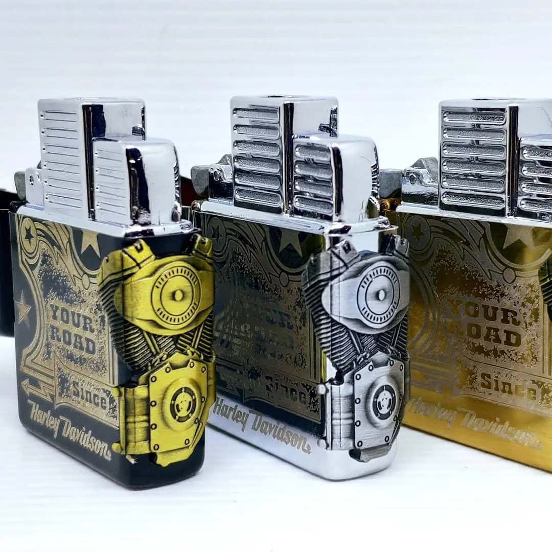 Picture of 3D Harley Davidson Look Windproof Zippo Style Gas Lighter