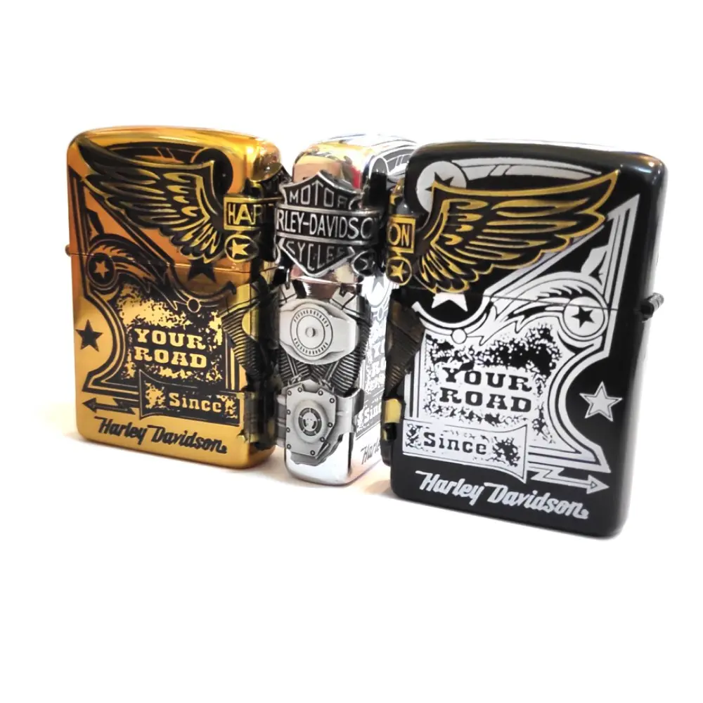 Picture of 3D Harley Davidson Look Windproof Zippo Style Gas Lighter