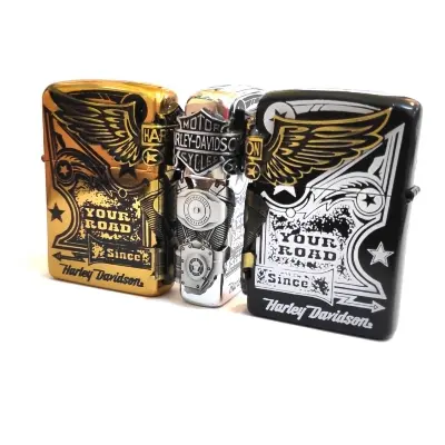 Picture of 3D Harley Davidson Look Windproof Zippo Style Gas Lighter