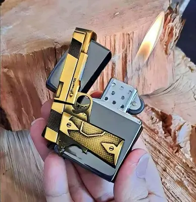 Picture of 2023 New 3D zippo style Lighter Butane Gas Lighter for Men