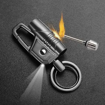 Picture of Multipurpose Lighter: Lighter Matches Zippo Style Multi-function Metal Key Ring Kain Bottle Collectible Lighter - Versatile and Stylish.