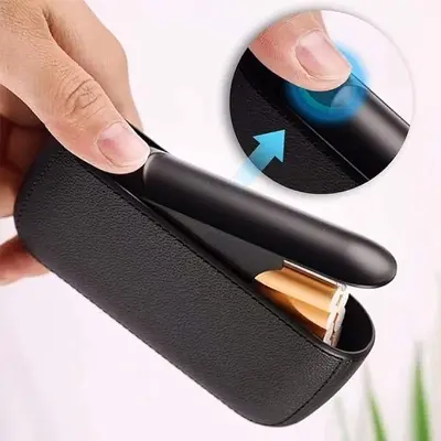 Picture of Ultrathin Portable Waterproof Creative Cigaret Case With Lighter 10pcs Box Capacity Touch Screen Windproof Electric Flameless