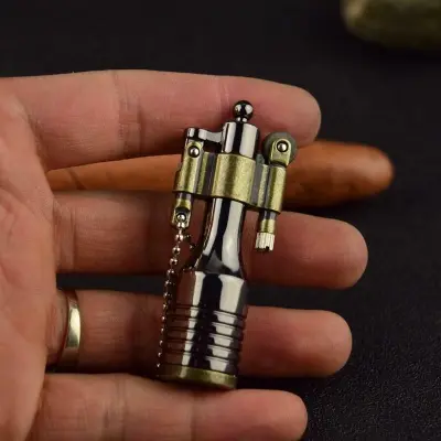 Picture of 1799 Vintage Metal Flame Kerosene Retro Torch Lighter Novelty Gadget Military Fire