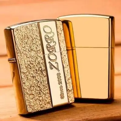 Picture of ZORRO ULTIMATE JUSTICE BRASS METALLIC GOLD COLOR LIGHTER 23HK 2007 Model