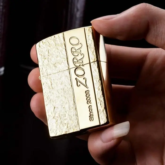 Picture of ZORRO ULTIMATE JUSTICE BRASS METALLIC GOLD COLOR LIGHTER 23HK 2007 Model