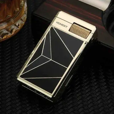 Picture of HONEST Dual Flame Flint Wheel Lighter – Premium Metal Windproof Gas Lighter with Classic Design