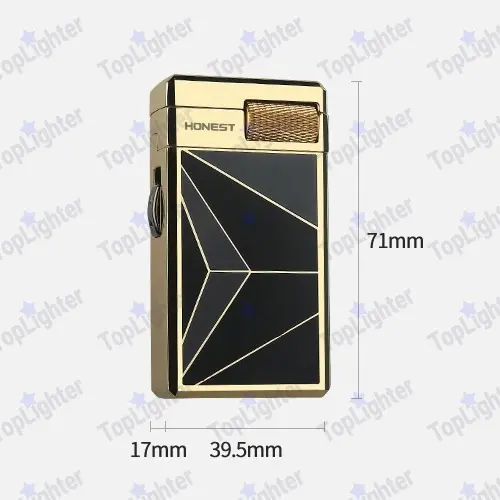 Picture of HONEST Dual Flame Flint Wheel Lighter – Premium Metal Windproof Gas Lighter with Classic Design