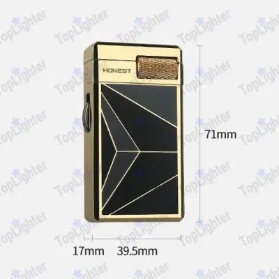Picture of HONEST Dual Flame Flint Wheel Lighter – Premium Metal Windproof Gas Lighter with Classic Design