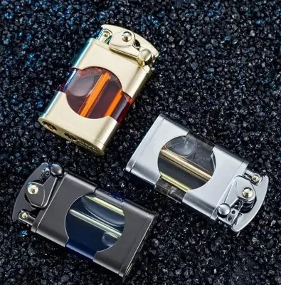 Picture of ZORRO Windproof Metal Kerosene Lighter Transparent Fuel Tank Creative Retro Flint Oil Lighter