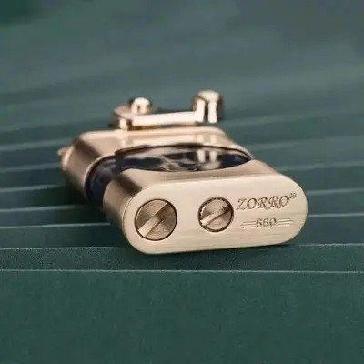 Picture of ZORRO Windproof Metal Kerosene Lighter Transparent Fuel Tank Creative Retro Flint Oil Lighter