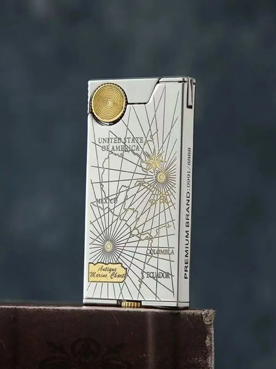 Picture of CHIEF Ultra Thin Grinding Wheel Oil Lighter, Pure Copper, Small and Slim, Portable Fashionable High-end Gift