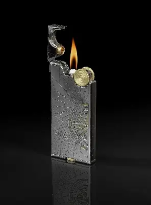 Picture of CHIEF Ultra Thin Grinding Wheel Oil Lighter, Pure Copper, Small and Slim, Portable Fashionable High-end Gift