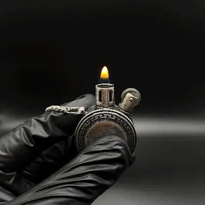 Picture of New Classic Vintage Pocket Fluid Lighter Mini Portable Metal Unusual Collection