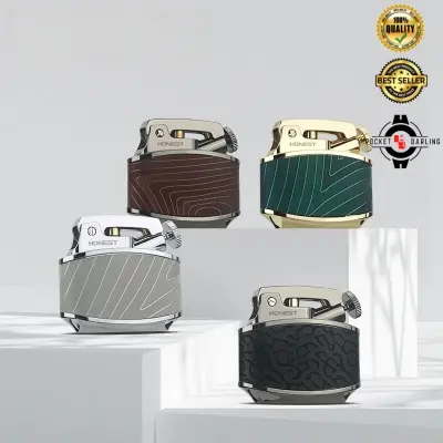 Picture of Wooden Shell Stylish Compact Kerosene Lighter in Sandalwood Retro Design with Easy Ignition