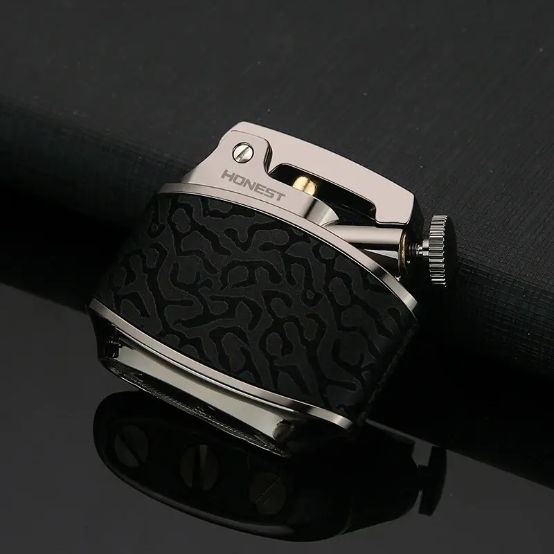 Picture of Wooden Shell Stylish Compact Kerosene Lighter in Sandalwood Retro Design with Easy Ignition